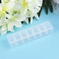 thumbnail image 3 of TB&W 7 Grids 7 Days Medicine Dispenser Weekly Clear Tablet Pill Box for Supplements, 3 of 5