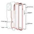 thumbnail image 2 of Compatible With iPhone 12 Pro Max Phone Case,Heavy Duty Durable 4-Layer,Transparent Backplane,Military Grade Drop Protection Shockproof Anti-fall Rugged Bicolor Vivid Phone Case,Rosegold, 2 of 8