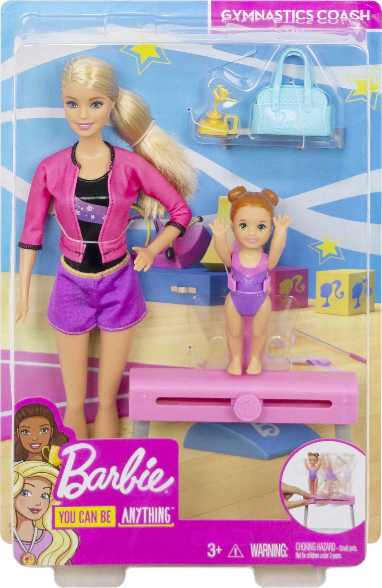 Barbie Gymnastics Coach Student Balance Beam Blonde Doll