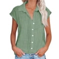 thumbnail image 1 of Blouses pour Femmes, Mode Décontractée Confortable Imprimé Col Rabattu Manches Courtes Haut Blouse T-Shirt, 1 of 5