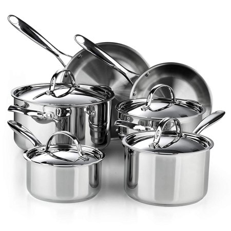 Cooks Standard 02631 Classic 10 Piece Stainless Steel Cookware Set - Walmart.com