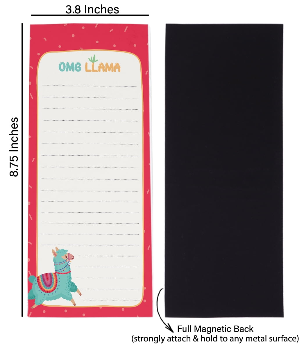 Inkdotpot Pack of 3 Magnetic Fridge To-Do List Notepads- Magnetic Memo Pads For Refrigerator-(50 Sheets Each)-D6