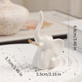 thumbnail image 5 of Joernso Elephant Statue Mini Ceramic Elephant Figurine Small Shelf Tabletop Centerpiece for Living Room Bedroom Home Decor, 5 of 7