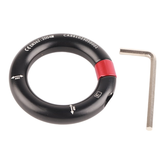Asegurador de conector de escalada, anillo de rappel Anillo de conector de rappel de apertura de 12 mm Anillo de rappel impulsado por el rendimiento