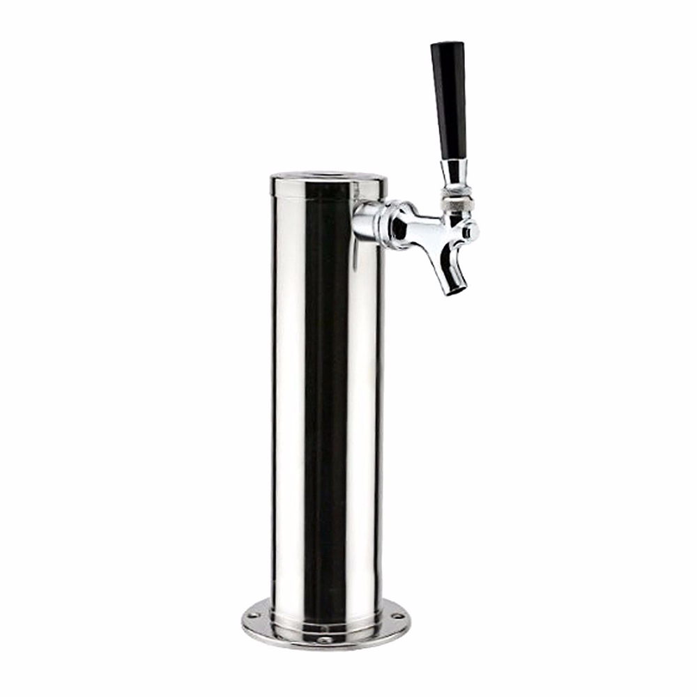 Dwellnix US Home Bar Single Tap Faucet Draft Beer Keg Tap Tower Kegerator Stainless Steel