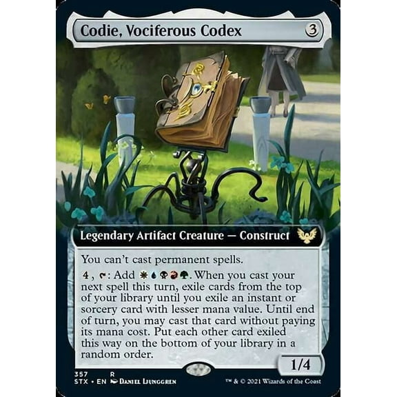 MtG Strixhaven: School of Mages Rare Codie, Vociferous Codex (Extended Art FOIL) #357