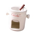 thumbnail image 2 of Fondue de chocolate de porcelana Tazas de porcelana para queso Vela de té Derretimiento de porcelana blanco, 2 of 9