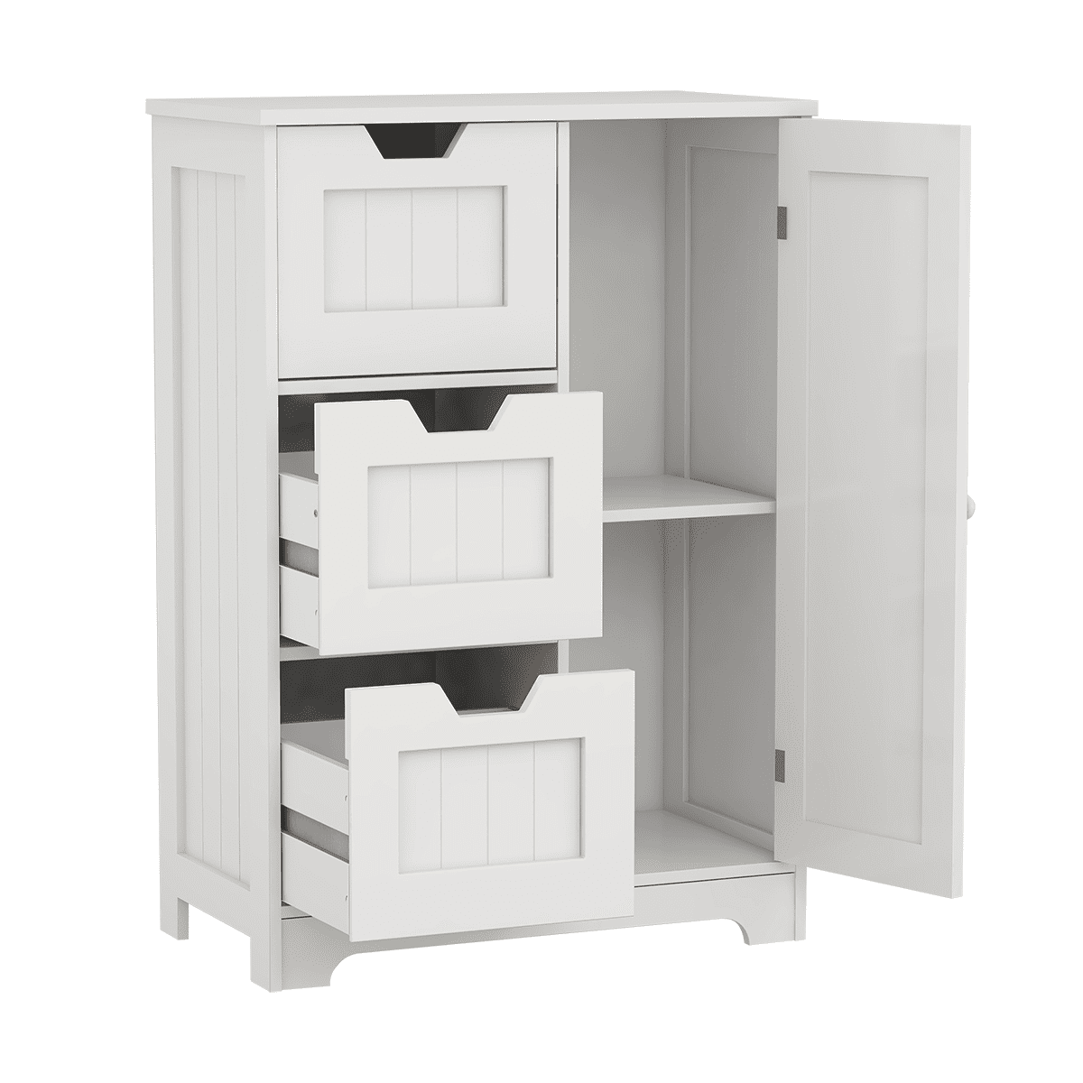 Bathroom Storage Cabinet One Door with 3 Drawers - Walmart.com