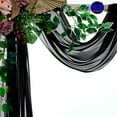 thumbnail image 3 of MDS pack of 2 panels (30" width width x 20Ft Long Long ) Wedding Arch Draping Fabric sheer Chiffon Fabric Drapery for Wedding Ceremony - Black, 3 of 7