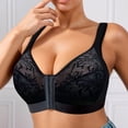 thumbnail image 7 of Bras for Women,Plus Size Embroidered Wireless Front Closure Bra Supportive Comfort Everyday Wear Seamless Underwire-Free,Sports Bras for Women,Black,4XL, 7 of 7