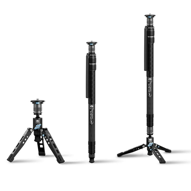Monópode Sirui SVM-145 Rapid de fibra de carbono, 145 cm, carga máxima de 10 kg