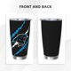 thumbnail image 3 of Taza térmica duradera de acero inoxidable 304 con tapa y pajita con temática del equipo de fútbol Panthers Taza térmica de acero inoxidable de 20 oz Taza para automóvil Adecuada para bebidas frías y, 3 of 8