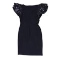 thumbnail image 2 of Ralph Lauren Womens Ruched Cocktail Dress navy 10 Ralph Lauren Cocktail, 2 of 2