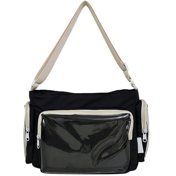 Hzzsbu Large Ita Messenger Bag Transparent Pin Display Crossbody