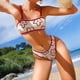 thumbnail image 2 of Gibobby Conjunto de traje de baño de bikini Traje de baño Estampado Verano Moda Temperamento Traje de baño dividido Traje de baño sexy(A,XL), 2 of 4