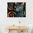 thumbnail image 2 of Orinice  Trippy Cat - Portrait Print - Cat Art - Abstract Art - Psychedelic Art - Trendy Art - Gift for Men, Women &amp; Animal Lover - Decor for Bedroom or Kids Room  20'''X16'' 16x12in, 2 of 6