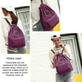 thumbnail image 3 of Vbiger Drawstring Backpack String Gym Sports Bag Waterproof Nylon Fitness Drawstring Bag - Purple, 3 of 8