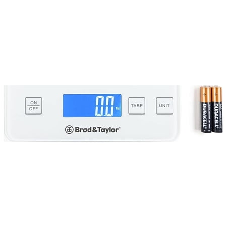 Brod & High Capacity Baking & Kitchen Scale (Weighs up to 33lbs/15kg of Ingredients), 1-Gram Precision, Five Unit Options, 5-Minute Display, Batteries Included