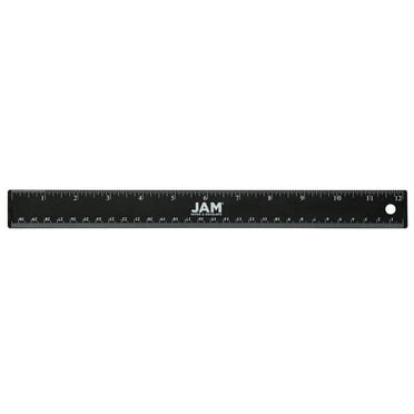 JAM Paper Stainless Steel Ruler, 12in, Cork Backing, Gold Metallic, 12 ...