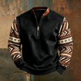 thumbnail image 2 of Rhuody Men Winter Sweatshirts O Half Zip Cartoon Graphic Long Sleeve Loose Fit Sweatshirt Xl Black, 2 of 4