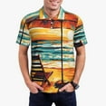 thumbnail image 1 of Fotbe Beach Umbrella Sunset Camiseta Polo de Golf para Hombre con Estampado – Camisa Deportiva Transpirable con Cuello Abotonado-4X-Large, 1 of 6