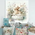 thumbnail image 2 of Designart Baby Bunny In Crib With Flowers I Canvas Wall Art, 2 of 5