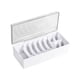 thumbnail image 3 of Organizador de extensiones de pestañas, caja de almacenamiento profesional de acrílico transparente de gran capacidad, contenedor de suministros para blanco, 3 of 8