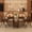 Walnut, variant on Space-Saving 5-Piece Folding Dining Table Set for 4, Drop Leaf Kitchen Table with 4 Collapsible Chairs, Lockable Wheels and Storage Shelf for Small Apartments,Walnut