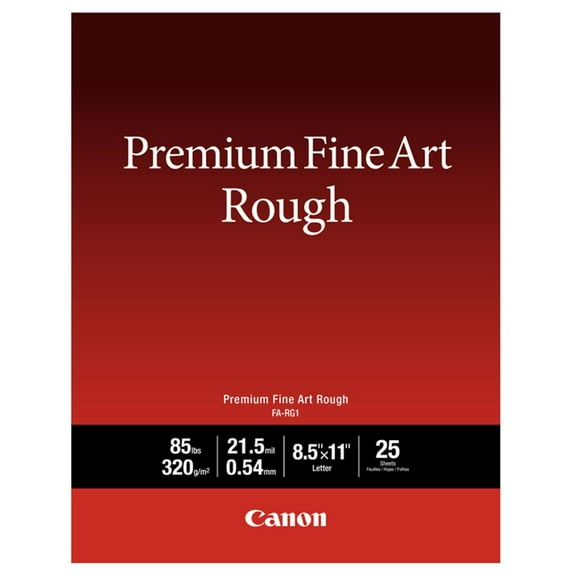 Canon Premium Fine Art Rough Photo Paper, 8.5x11", 25 Sheets