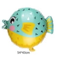 thumbnail image 4 of Rl Ocean World Theme Decoración Mar Animal Foil Globos Cumpleaños Pa-color:10pc Letax C, 4 of 5