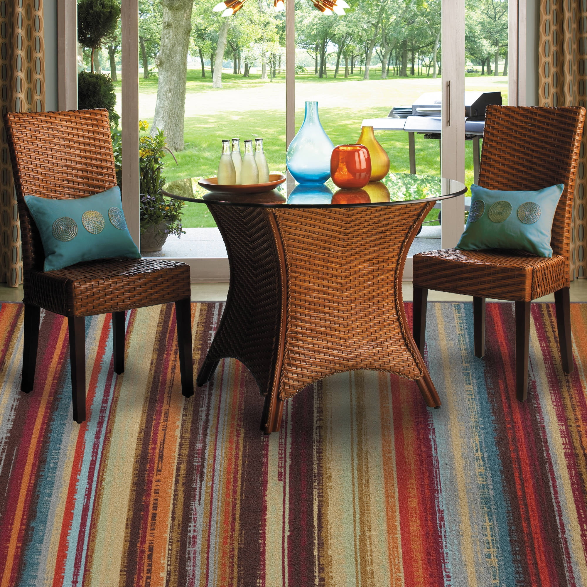 Multi Color Indoor Outdoor Rug - Rug Designs