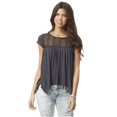 thumbnail image 1 of Blusa de punto Aeropostale con encaje de diamantes Mujer Gris Grande, 1 of 2