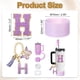 thumbnail image 2 of Juego de accesorios para taza Uxcell para vaso con asa, que incluye cubierta de silicona para popote, bota, tapón a prueba de derrames, encanto de asa, etiqueta de iniciales letra H, 2 of 7
