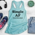thumbnail image 2 of Single AF #Heartbreaker Tank Top, Ladies Racerback Tank Top, Single Tank, Breakup Tank, Divorce Tank, Cancun, XX-Large, 2 of 3