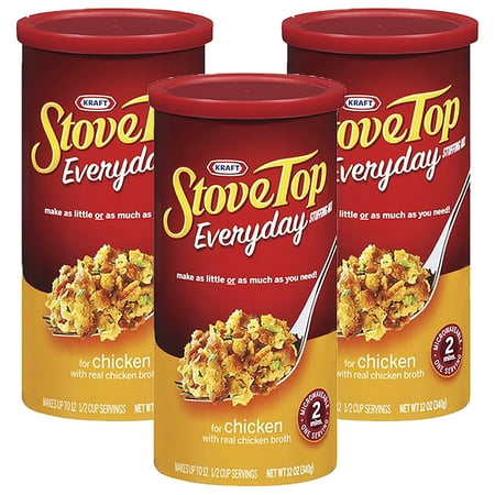 Herb Stuffing - (3 Pack) Kraft Stove Top Everyday Stuffing Mix for Chicken, 12 oz Can