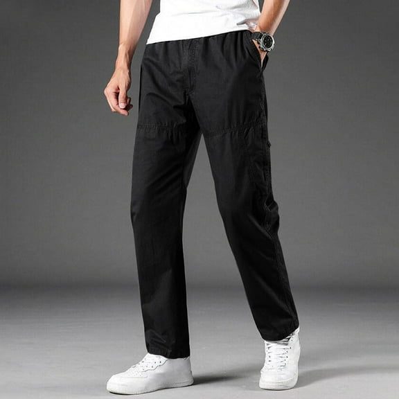 Yiliang Tactical Cargo Pants for Men Men's Heavy-Duty Work Cargo Pants with Tool Pockets Industial Grade Durable Cotton