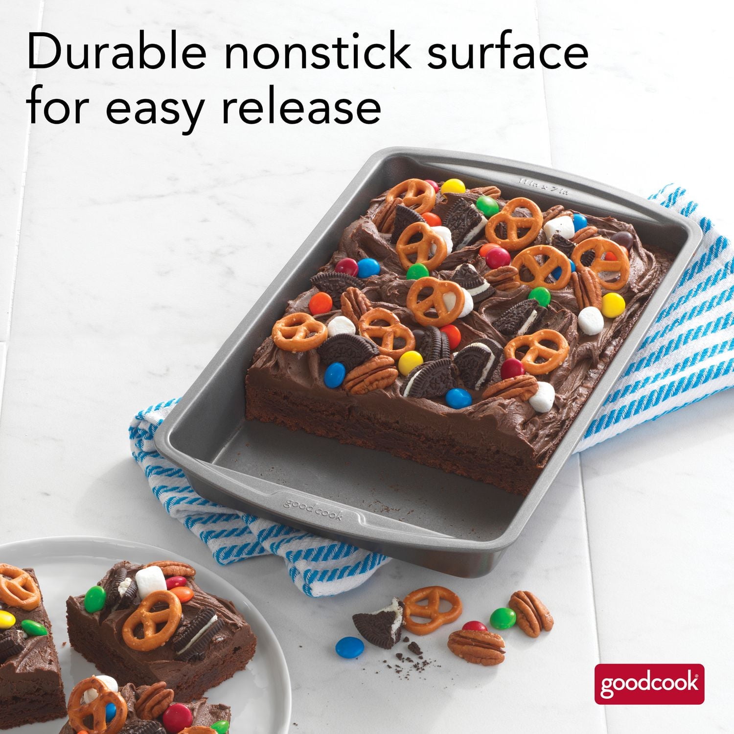 Moule à biscuits/brownies antiadhésif Goodcook, 7x11 po