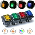 thumbnail image 4 of MYG On-Off-On 6-Pin 12V Car/Boat LED Light Rocker Toggle Switch Latching Waterproof, 4 of 5