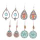 thumbnail image 5 of unbranded 4 Pares Pendientes Turquesa Bohemia Para Usar En Fiesta O Vestimenta Casual, 5 of 7
