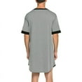 thumbnail image 7 of INCERUN Men's Short Sleeve Night Shirts Sleepwear Solid Color Soft Nightgowns, 7 of 7