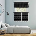 thumbnail image 6 of Abstract Stripes Kitchen Curtains Valances and Tiers Set of 3 African Tribal Boho Black White Geometric Stripes Tier Curtains and Valance with Rod Pocket for Small Windows, 27.5"x36", 6 of 9