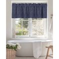 thumbnail image 4 of Blue and Valances for Windows Yellow Striped Geometric Valance Rod Pocket Light Filtering Short Window Treatments Curtains for Kitchen Bathroom Living Room Bedroom, 1 Panel, 54 x 18 Inch, 4 of 7