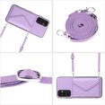 thumbnail image 2 of Allytech Galaxy A24 Wallet Case with Shoulder Strap, Luxury PU Leather RFID Blocking Protectve Anti-Scratch Bumper Cards Slots Magnetic Closure Phone Case Cover for Samsung Galaxy A24, Purple, 2 of 9