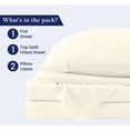 thumbnail image 3 of California King Size 30" Split Top Flex Head Sheet Set - 100% Egyptian Cotton, 600 Thread Count, Adjustable Bed, 4-Piece Set, 15" Deep Pockets Color Ivory Solid, 3 of 5
