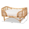 thumbnail image 2 of Cama para mascotas Baxton Studio Malino, moderna, bohemia, ratán, marrón, 2 of 9