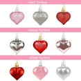 thumbnail image 4 of Valentines Day Tree Hanging Ornament, Mini Heart Shaped Ball Set of 9 Home Decor, Valentine's Day Decorative Pendant, 4 of 7