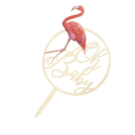 Flamingo Acrylic Topper Decor Toppers Birthday Hawaiian Tropical Decoration