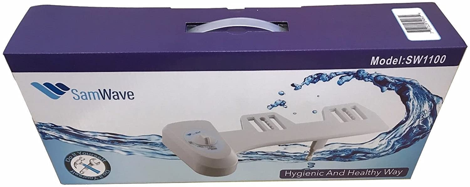 SamWave Fresh Water Bidet Toilet Seat Attachment - Water Pressure Control - Adjustable Spray Nozzle Non-Electric