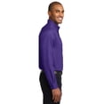 thumbnail image 3 of Port Authority Tall Long Sleeve Shirt (TLS608) Purple, 3XLT, 3 of 6
