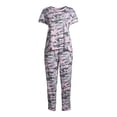 thumbnail image 5 of Secret Treasures Women's and Women's Plus Short Sleeve Tee and Capri Sleep Set, 2 Piece, 5 of 6